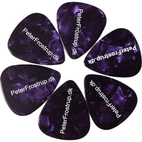 Image /Text print on one side dark purple pearl guitar picks 0.96mm,celluloid guitar pick