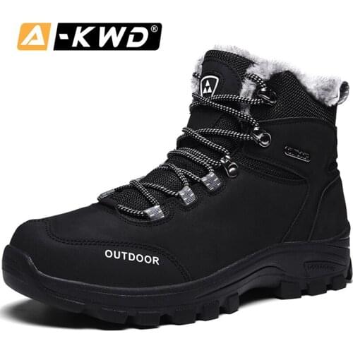 Fashion High Tops Hiking Shoes Mens Shoes Outdoor Casual Sneakers Man Chausure Homme Men Winter Boots Keep Warm Men Boots