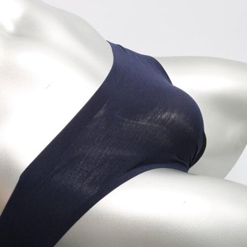 Mens Sexy Underwear Briefs Seamless 3D Penis Pouch Breathable Cotton Solid Color Underpants Male Low Rise Panties Shorts