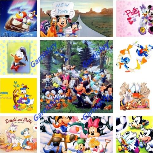 Mickey Mouse and Donald Duck 5D DIY Diamond Painting Disney Cross Stitch Kits Diamond Embroidery Full Mosaic Home Decoration