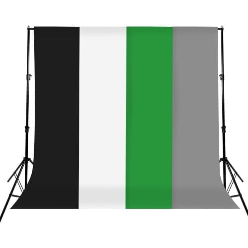 ZUOCHEN Photo Studio Background Support Stand Kit Black White Green Gray Screen Backdrop Set With 2*2M Backdrop Support Kit