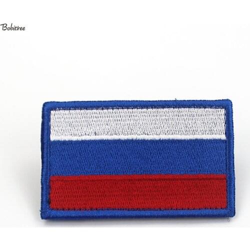Flag of Russia Patches with Hook Loop Russian Nation Banner Badge Armband Stickers For Backpack Caps Uniform Decoration