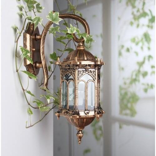 Newest popular retro outdoor wall light favorable europe villa sconce lamp waterproof exterior garden doorway lighting