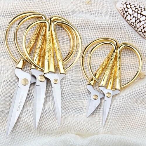 Prajna Golden Dragon Phoenix Sewing Tailor Scissors Cross Stitch Fabric Cutting Handicrafts DIY Tool Household Beautiful Scissor