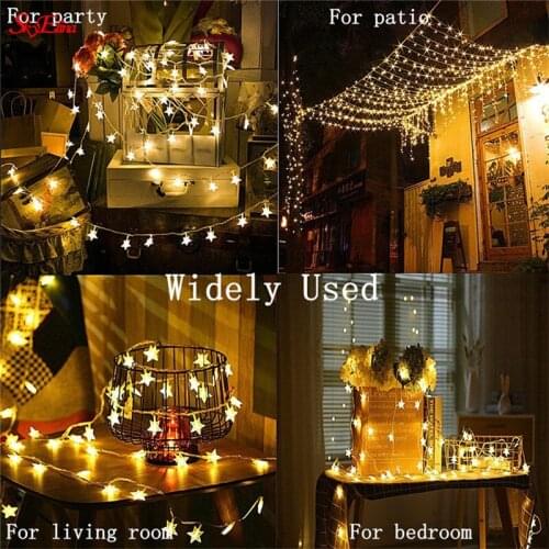 1.5M/10LED Christmas Garlands Lights Star String LightsChristmas Net Lights Fairy Party Garden Wedding Decoration 6zMM253