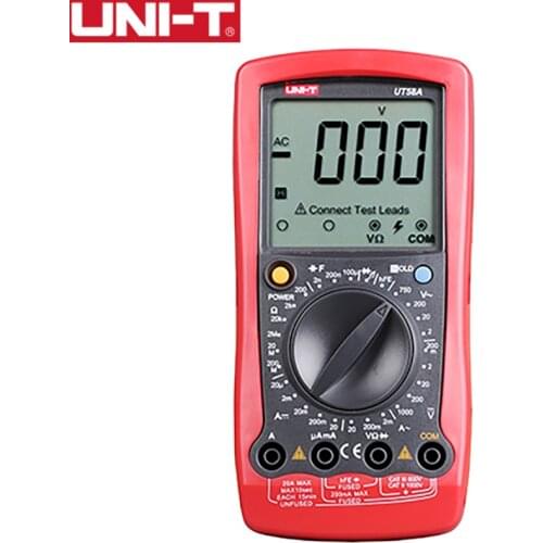 UNI-T UT58A UT58B UT58C UT58D Manual Range Digital Multimeter Voltmeter Ammeter Ohmmeter LED LCD Screen Data Hold AC DC