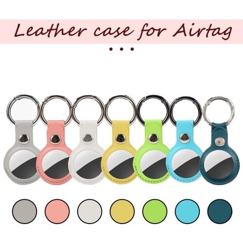 Protection Case For Apple Airtags Locator Leather Protective Sleeve Tracker Anti-lost Device Keychain Protective Cover Hot