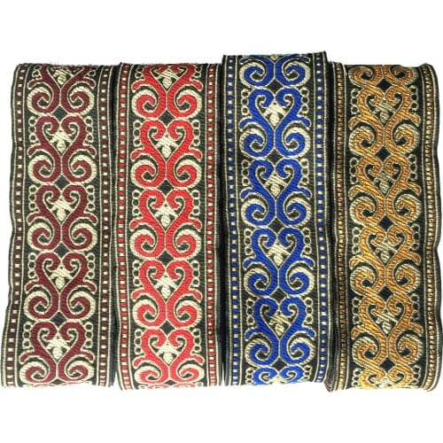 ZERZEEMOOY wide 2 inch 50mm 10yard/lot Polyester Woven Jacquard Ribbon Christmas Peach Heart Totems