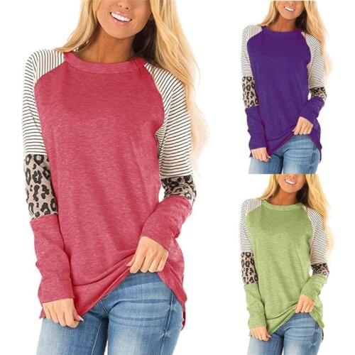 T Shirt Women 2021 New Arrival Summer Style womens Long Sleeve Splicing Leisure T-shirt Collar Tshirt Dropshipping LCY1928