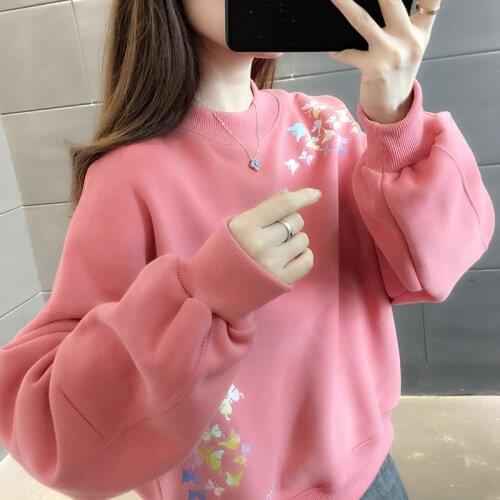 Womens 2020 new autumn clothes autumn loose ladies padded bathroom coat ins autumn and winter Joker