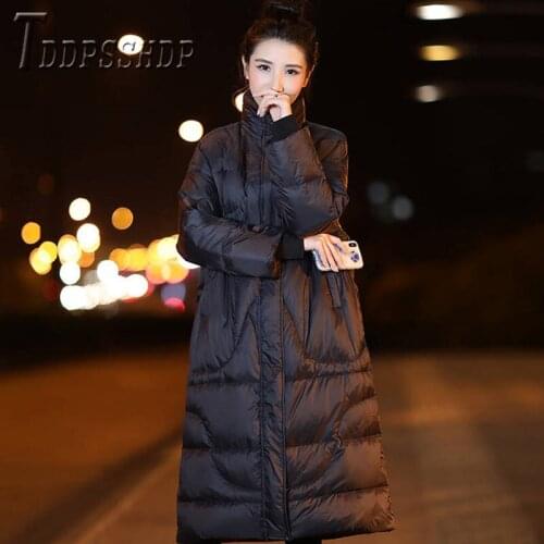 2019 Korean Casual Bread Style Women Parkas Black Color Plus Size Female Coat