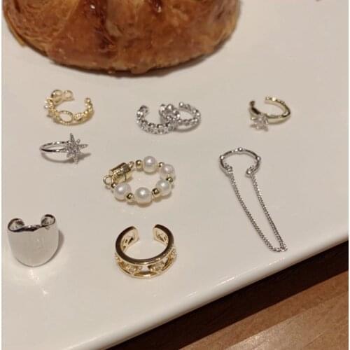 MENGJIQIAO Wholesale Simple No Piercing Ear Cuff Micro Pave Zircon Cute Clip Earrings for Women Trendy Cartilage Earring Jewelry