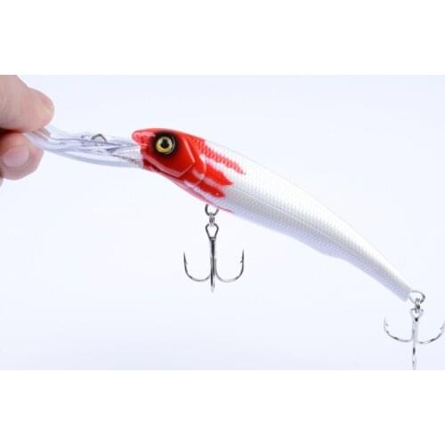 1Pcs Long Lip Minnow Sea Finging Lure Hard Bait 16cm/28g Lifelike Artificial Isca With 2# Treble Hooks Wobblers