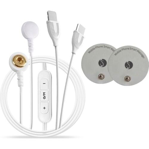 1pcs Portable Body Drive-by-wire Massager Connect Mobile Phone Smart Massage Sticker Muscle Pain Relief Neck Back Relax Device