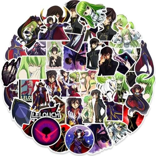 10/50pcs/pack CODE GEASS Lelouch of The Rebellion Anime Stickers for Furniture Wall Desk DIY Chair Toy Car Trunk Motorcycle