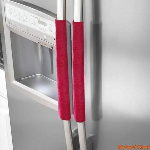 2pcs Refrigerator Door Handle Cover Door Knob Cover Handles Anti-skid Protector Gloves Fridge Oven Keep off Fingerprints