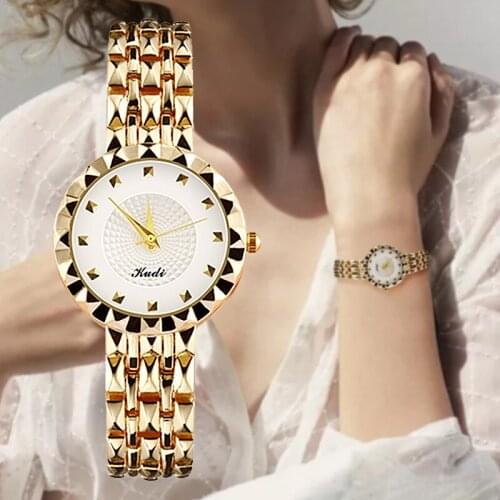 2020 Fashion Waterproof Women Quartz Watches Gold Stainless Steel Band Analog Wristwatch Ladies Watch Female Clock Reoloj Mujer