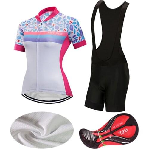 2021 Summer Lycra Bicycle Clothes Women BIB Shorts Fashion Cycling Jersey Set Sport Suit Female Bike Clothing Skinsuit Dress Kit
