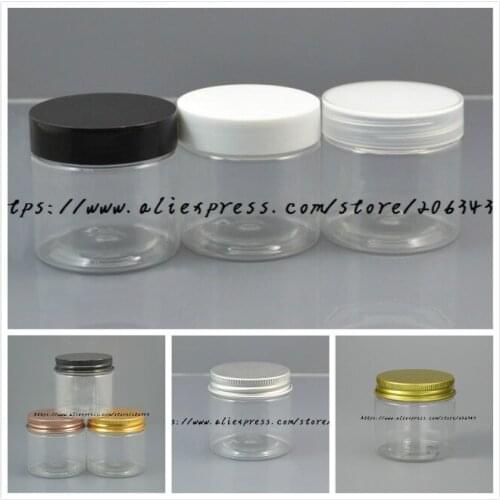 50G transparent PET bottle/jar/pot for essence/gel/cream/mask/moisturizer/wax /art nail cosmetic packing skin care