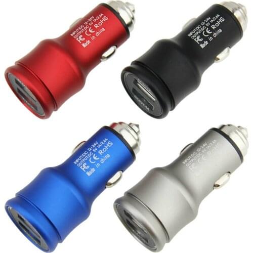 500pcs/lot Dual 2 Port USB Mini Car Phone Charger Adapter for iPhone 11 X XR Huawei P10 Samsung Galaxy S9 S8