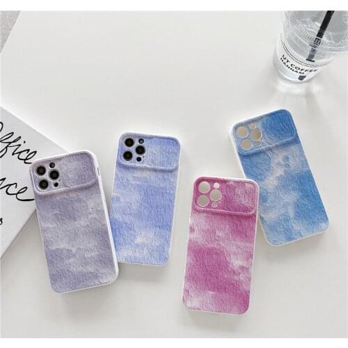 ZUIDID Fashion Watercolor Phone Case For iPhone 12 Pro 11 XS MAX XR X SE20 7 8Plus Slide Camera Lens Protection Soft Cover Coque