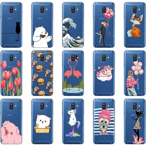 For Samsung Galaxy A6 2018 case Dual SIM SM A600 for samsung A6 plus 2018 A605 A605F case painting protective coque bumper