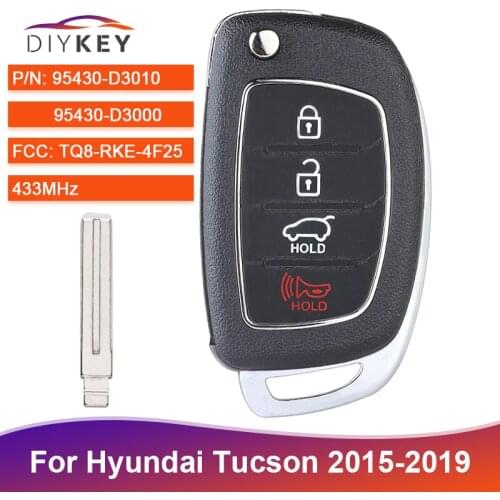 DIYKEY 95430-D3010 for Hyundai Tucson 2015 2016 2017 2018 2019 FCC: TQ8-RKE-4F25 433MHz Remote Key Fob 4 Button 95430D3010