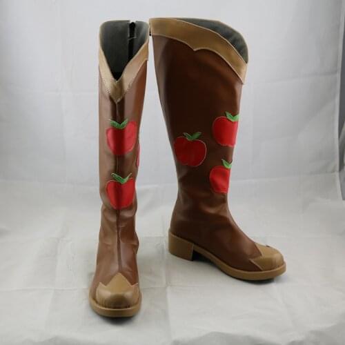 Equestria Girls Rainbow Rocks Applejack Cosplay Shoes Boots Halloween Carnival Cosplay Costume Accessories