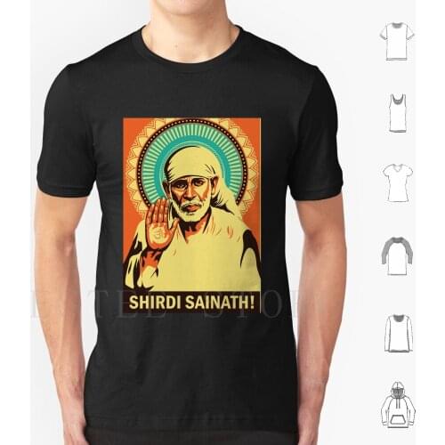 Sai Baba T Shirt Cotton Men Diy Print Sai Baba India Baba Inspirational Quote Hindu Love Sai Buddha God Hinduism Peace Sathya