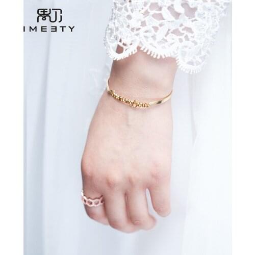 IMEETY personalized nameplates bangle bracelet open adjustable silver bangle custom any name bridesmaid bangle gifts