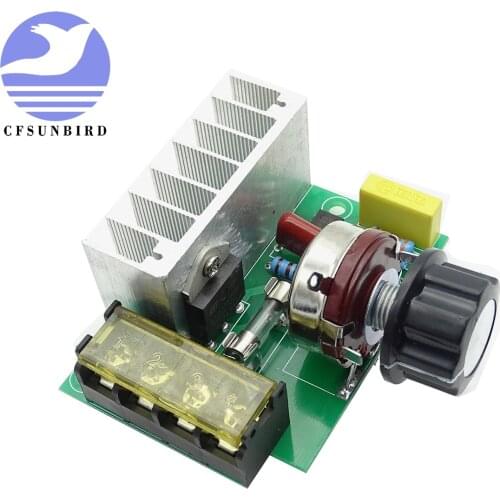 1PCS/LOT CFsunbird 4000W Imported High Power Silicon Control Voltage Regulator Aiming Adjust Speed Thermoregulation