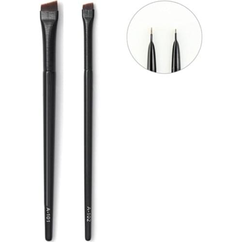 Super Thin Eyebrow Brush Eyeliner Brush Synthetic Hair Angled Sharp Fine Eye Liner Brow Brushes Cosmetic Beauty Make Up Tools