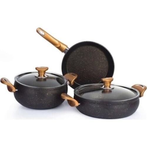 Sultan 5 Piece Granite Set Black cookware Set upscale cookware
