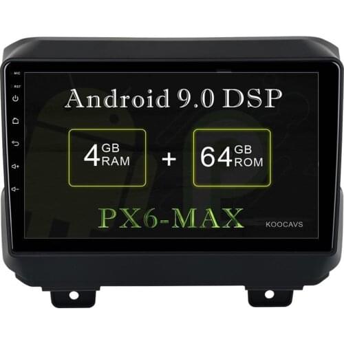 KOOCAVS 9" IPS Android 9.0 Car GPS Radio Player for Jeep Wrangler 2018 with 4GB+64GB Stereo Multimedia Headunit