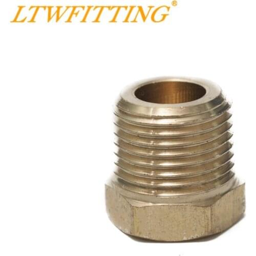 LTWFITTING Brass Pipe Hex Head Plug Fittings 3/8" Male NPT Air Fuel Water Boat