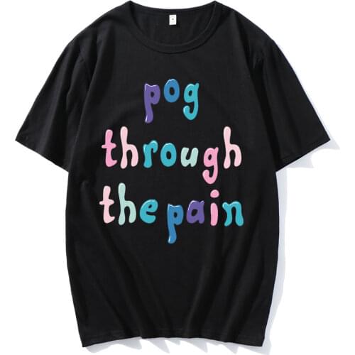 2021 Hot Sale Anime Summer T-shirts Tommyinnit Pog Through The Pain Printed O-neck High Quality Oversized Men Funny Short Tshirt