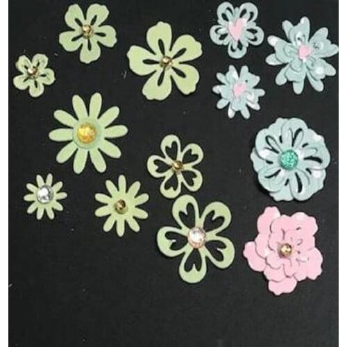 Metal Cutting Dies 12pcs Flower Petals Set DIY for Scrapbooking New Design Die Cut Handmade Stencil Craft Mould Decor