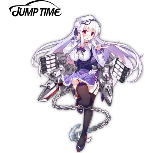 JumpTime 13 x10.2cm Azur Lane Cygnet Retrofit Anime Waifu Weatherproof Surfboard Decal Windshield Occlusion Scratch Car Stickers
