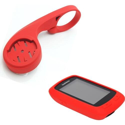 31.8mm Outdoor Mountain/Road Bicycle Bike Red Mount Holder + Red Rubber Case for Garmin Sporting Edge 800/810/Touring