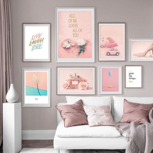 Wall Art Canvas Painting Calla Flower High Heels Perfume Quotes Nordic Posters And Prints Wall Pictures For Living Room Decor