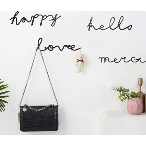 Nordic Iron Letters Hello Wall Hanging Sticker Wonderful Living Room Hanging Sign For Home Decor Hallway Sign Art Wall Ornaments