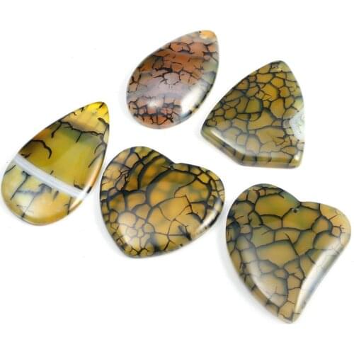 Natural Stone Pendants Water Drop Slice Agates for Necklace Jewelry Making DIY Women Party Gifts