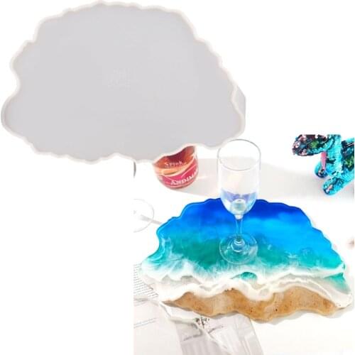 Irregular Wave Tray Epoxy Resin Mold Serving Plate Board Silicone Mould Handmade DIY Crafts Decorations Ornaments Casting Tool