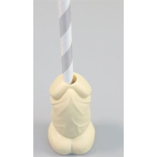 NEW shiny penis head DIY handmade epoxy mould silicone straw topper molds