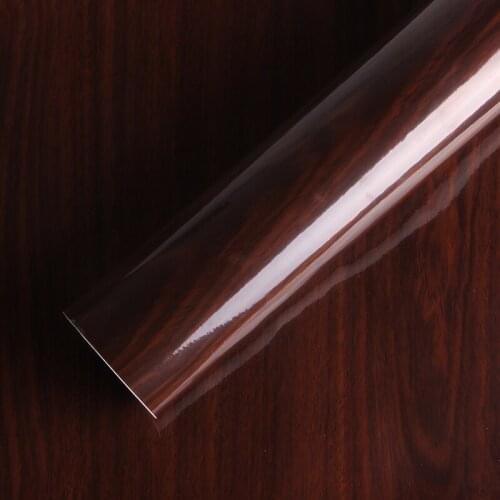 SUNICE Furniture Renovation Glossy PVC Wood Grain Textured Decoration Self-adhesive Waterproof DIY Film Custom Size