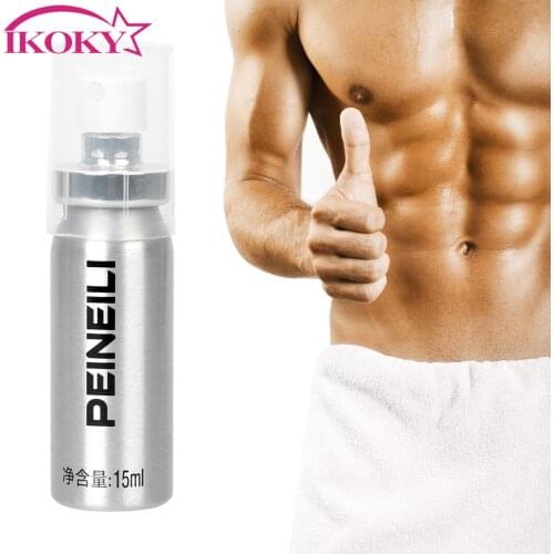 IKOKY 15ML Penile Erection Spray Penis Enlargement Cream Sex Toys for Men Delay Ejaculation Adult Products 60 Minutes Lasting