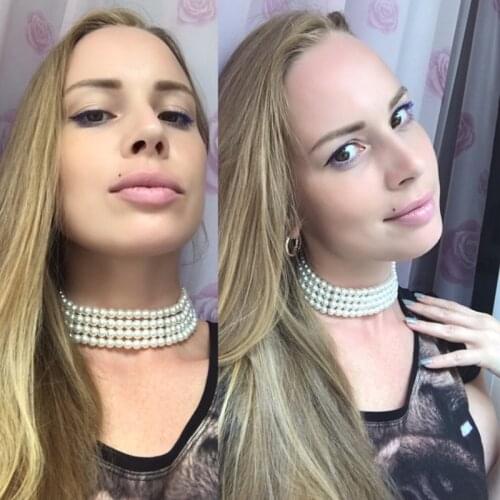 UDDEIN Statement Choker For Women Multi Layer Simulated Pearl Necklace & Pendant Bridal Wedding Jewelry Collar