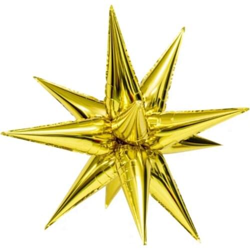 12pcs Explosion star balloons Birthday party opening ceremony Wedding decoration Water drop cone Foil balloons Party Supplies