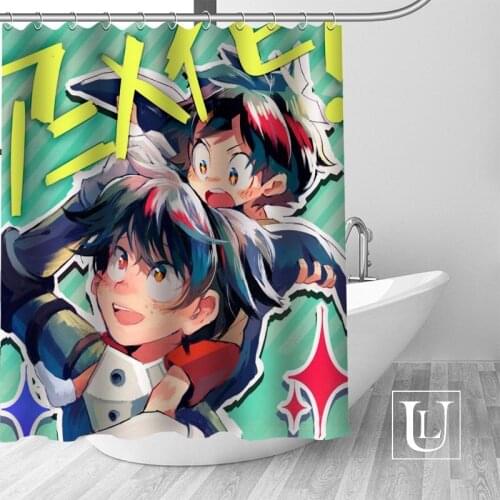 Custom hero academia Curtain Fabric Modern Shower Curtain bathroom beautiful Curtains Bath decor Polyester Cloth Waterproof