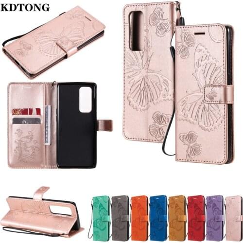 Flip Leather Phone Case for Oppo Realme 7 7i Pro A72 5G Reno5 4 4G F17 2020 A53 A15 Etui Embossed Butterfly Protect Cover Coque